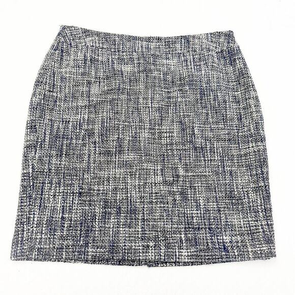 Jones New York Collection Blue Tweed Woven Pencil Skirt Size 16 W - Picture 1 of 5